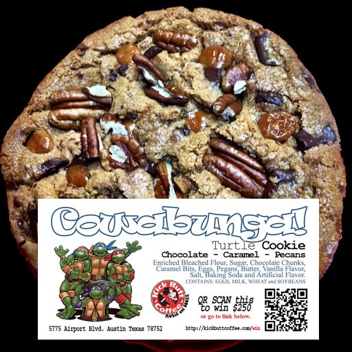 Cowabunga! Turtle Cookie - Chocolate Caramel Pecans